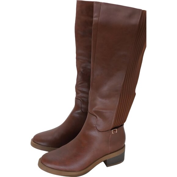 LifeStride Bristol High Shaft Boots Walnut Brown Faux Leather Women US 7.5M - Picture 2 of 6